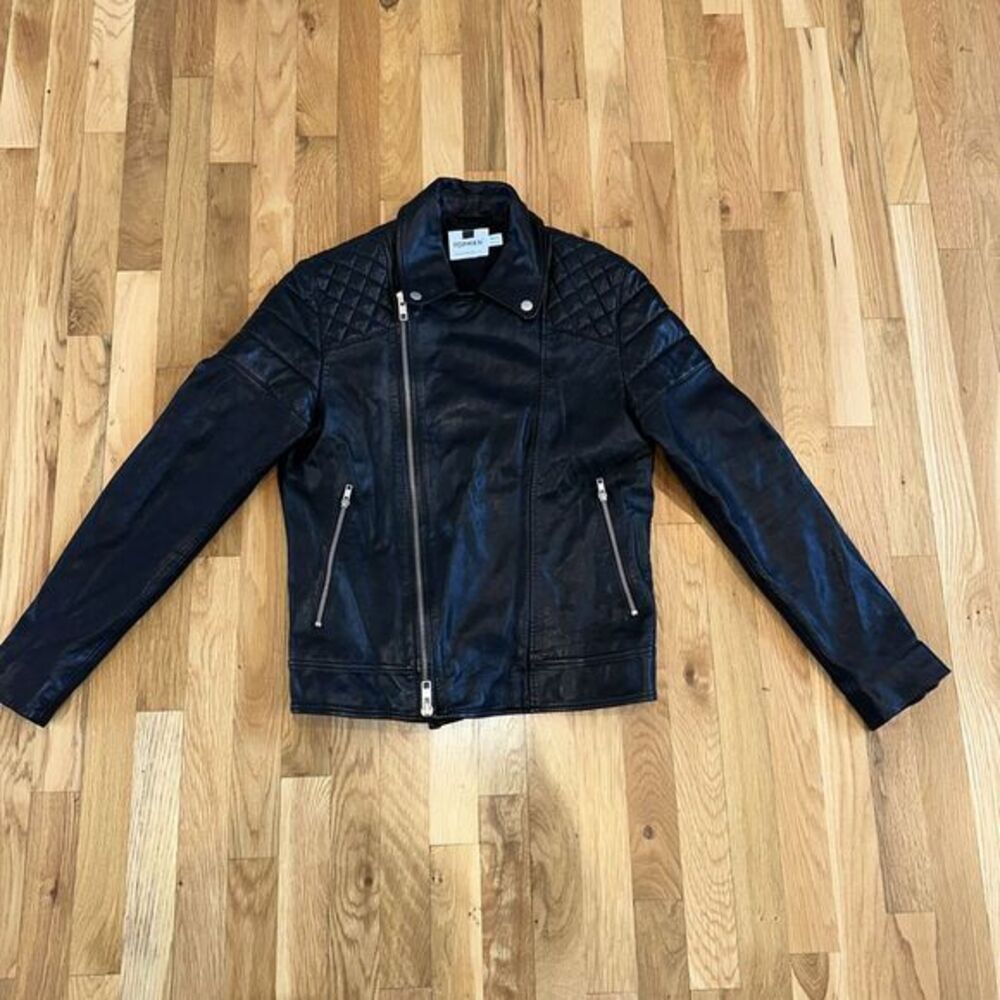 TOPMAN Men's‎ Leather Biker Jacket Size Medium. #226